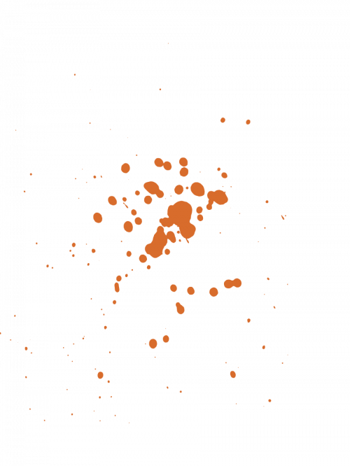 Orange splatter